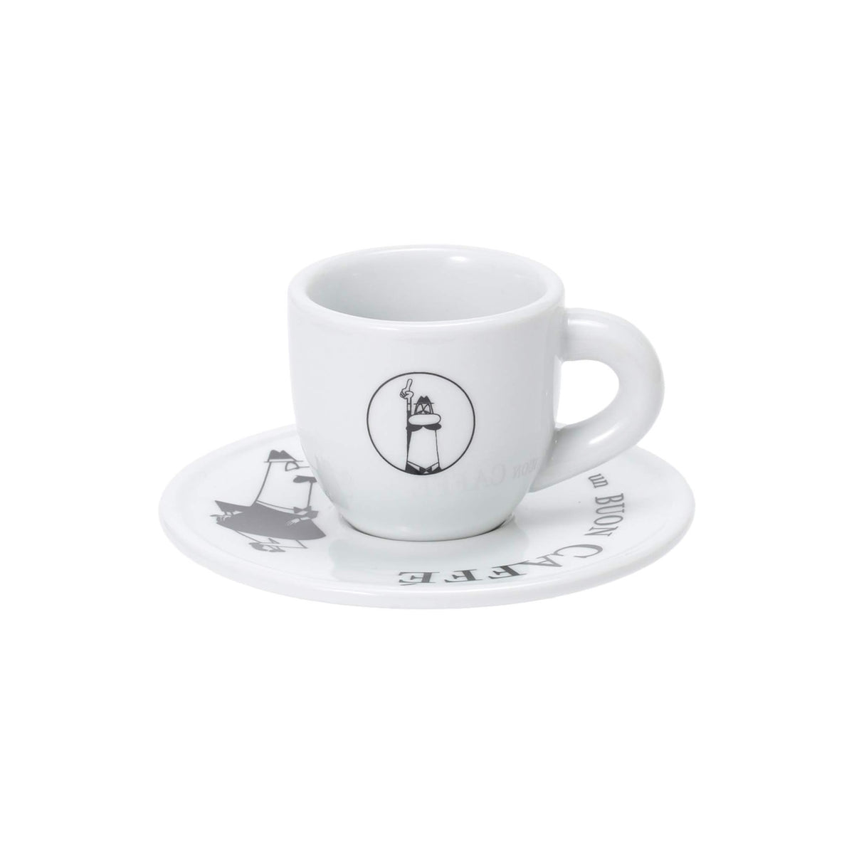 Bialetti Set 4 Tazzine Moka Carosello con Piattini – Tazzine Espresso Bar in Porcellana Decorata Lavabili Lavastoviglie Idea Regalo
