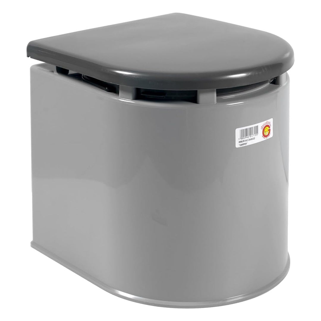 Giganplast WC Chimico Camper, 41x36x38 cm, 12 litri, Portata 120 kg, Grigio