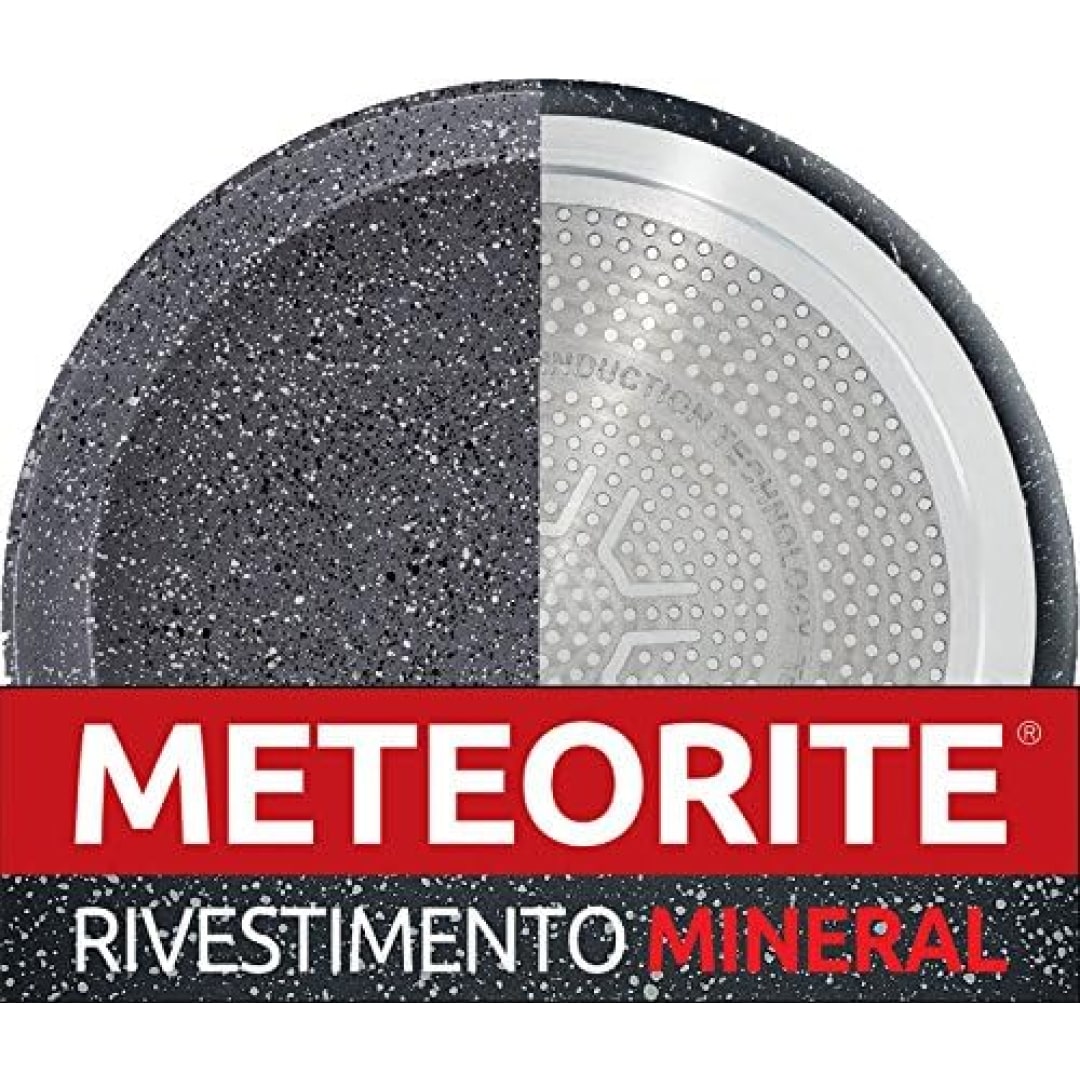 Lagostina Ingenio Mineral Green Induction Wok 28 cm Antiaderente Effetto Pietra – Compatibile Induzione