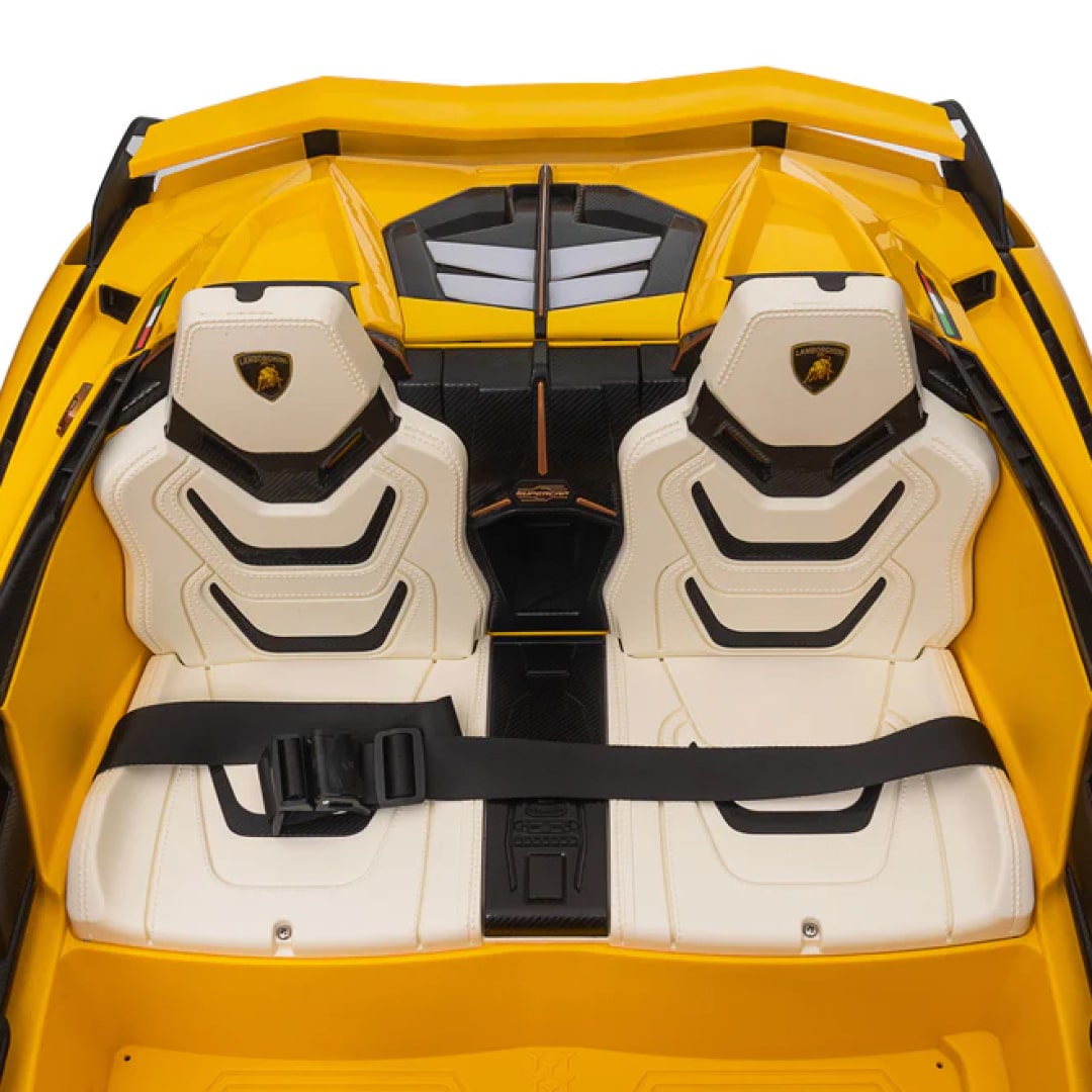 Lamborghini Sian 24V per Bambini β Supercar Elettrica 2 Posti con TV MP4, Sedili in Pelle