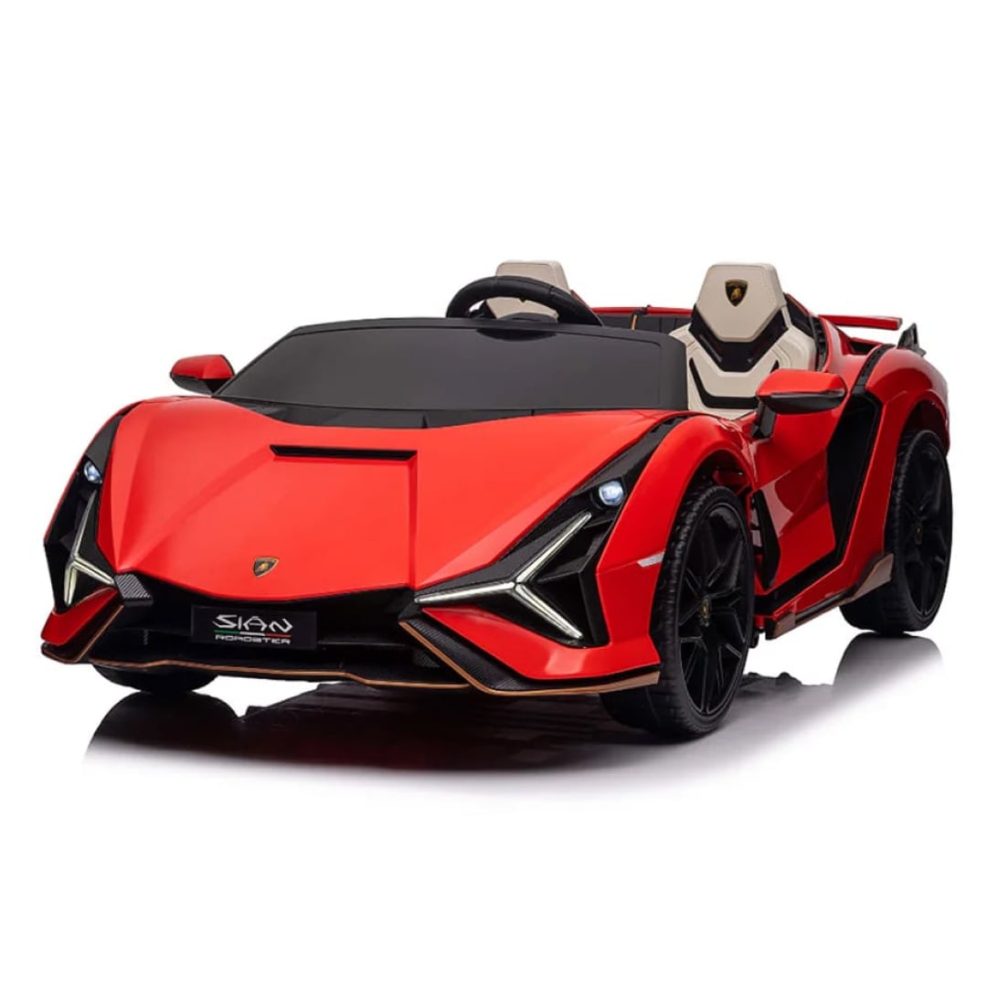 Lamborghini Sian 24V per Bambini β Supercar Elettrica 2 Posti con TV MP4, Sedili in Pelle