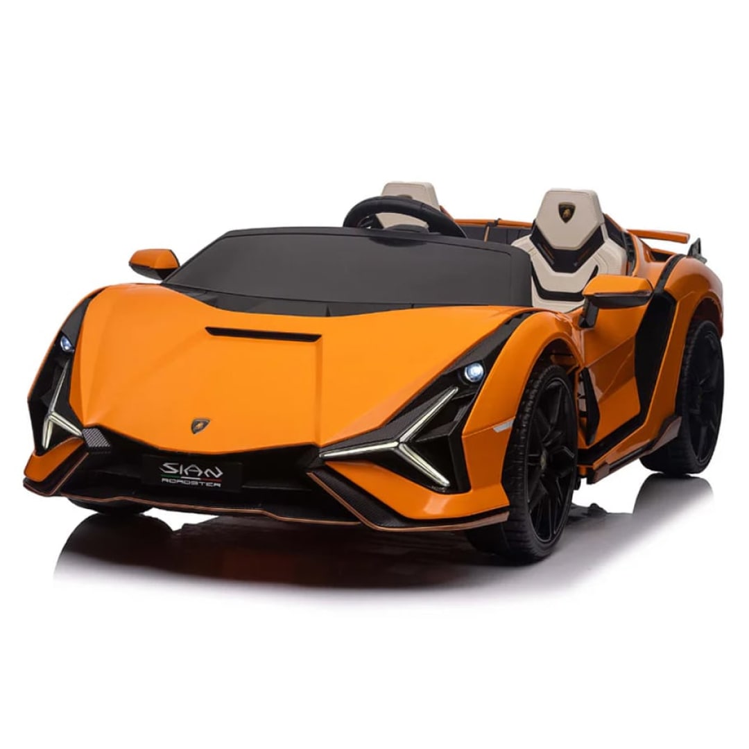 Lamborghini Sian 24V per Bambini β Supercar Elettrica 2 Posti con TV MP4, Sedili in Pelle