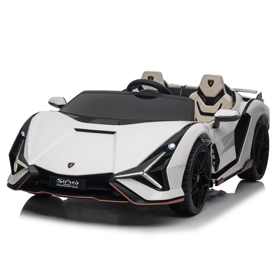 Lamborghini Sian 24V per Bambini β Supercar Elettrica 2 Posti con TV MP4, Sedili in Pelle