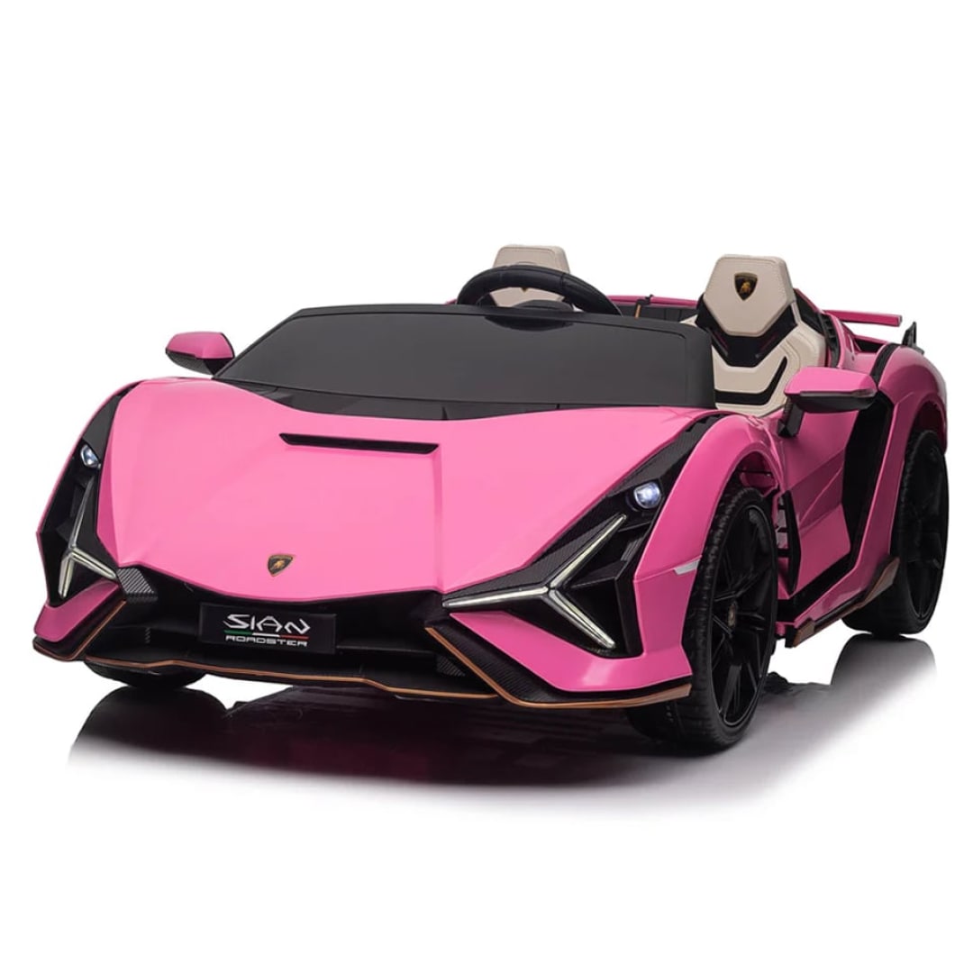 Lamborghini Sian 24V per Bambini β Supercar Elettrica 2 Posti con TV MP4, Sedili in Pelle