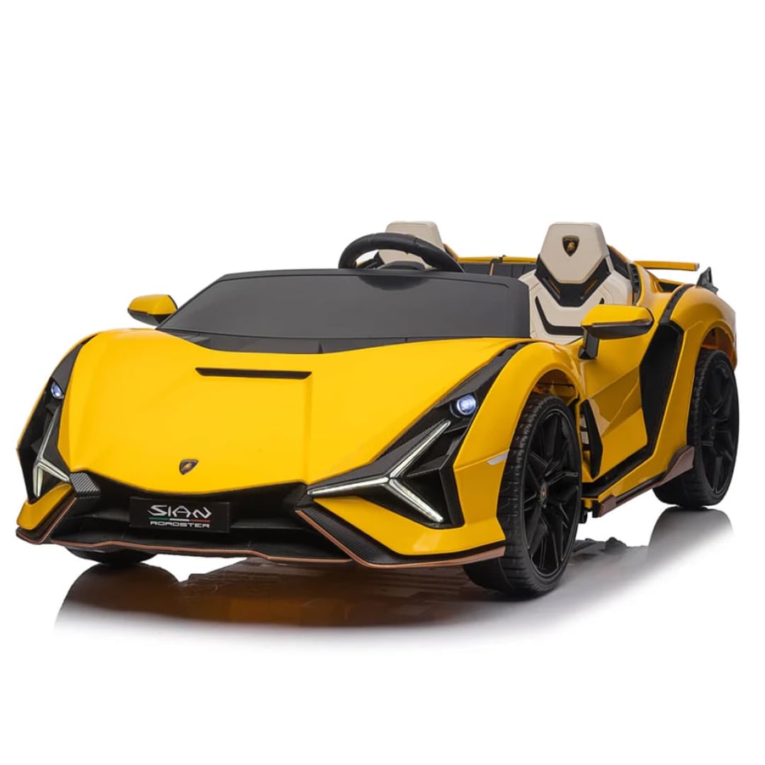 Lamborghini Sian 24V per Bambini β Supercar Elettrica 2 Posti con TV MP4, Sedili in Pelle
