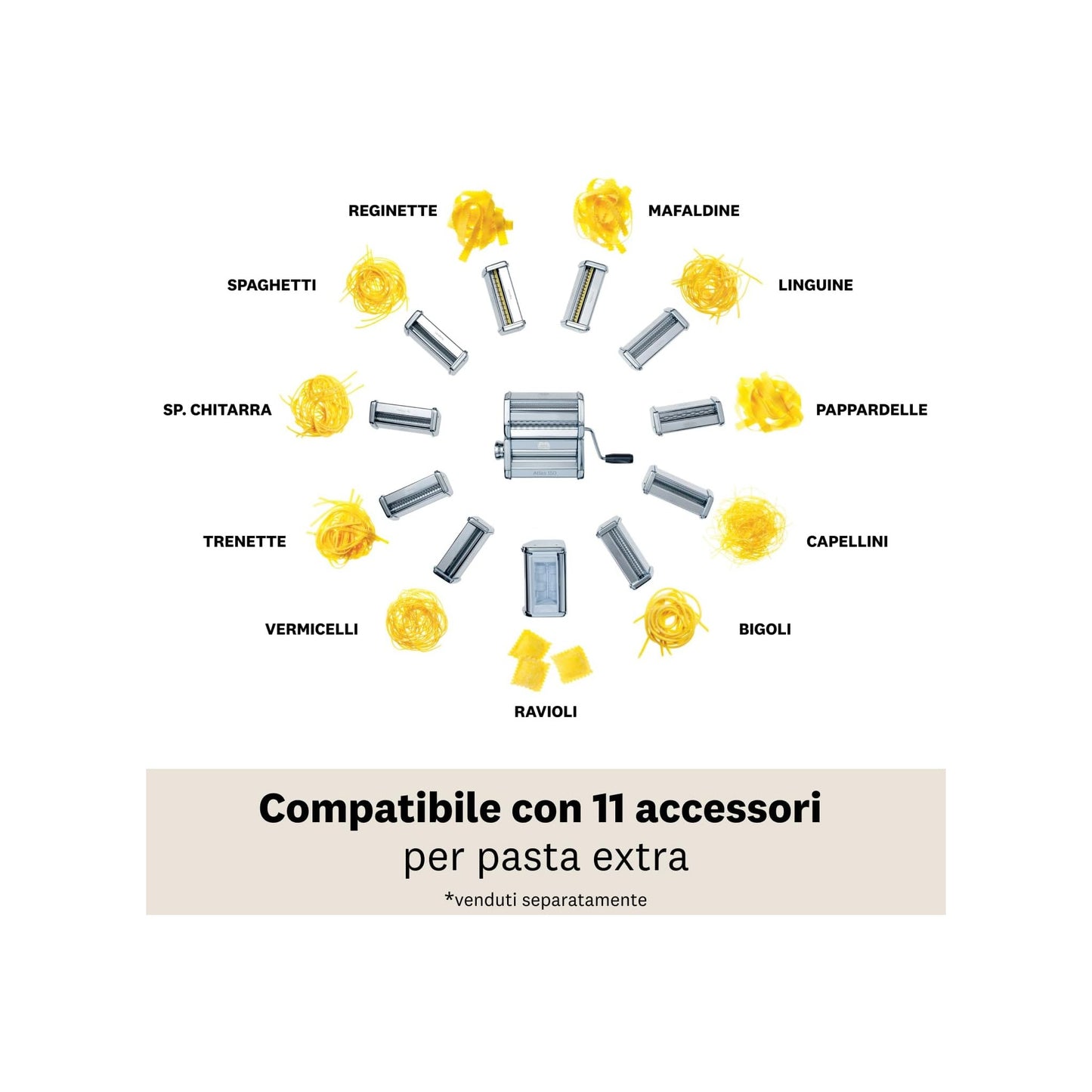 Marcato Macchina per la Pasta Atlas + Plus 150 Rame – Linea Premium