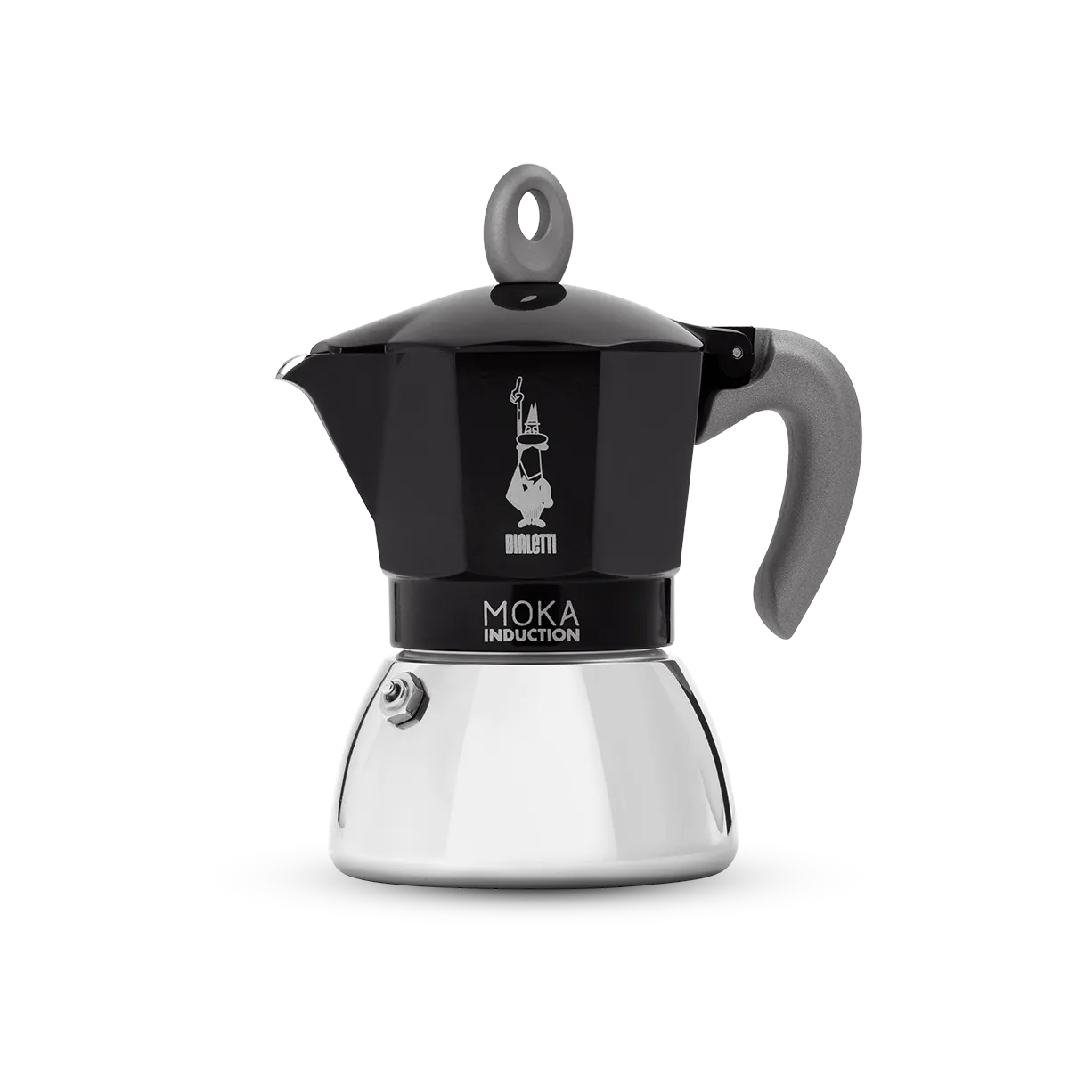 Moka Induction Bialetti - Adatta per Induzione, Gas ed Elettrico, Disponibile in Nero e Rosso
