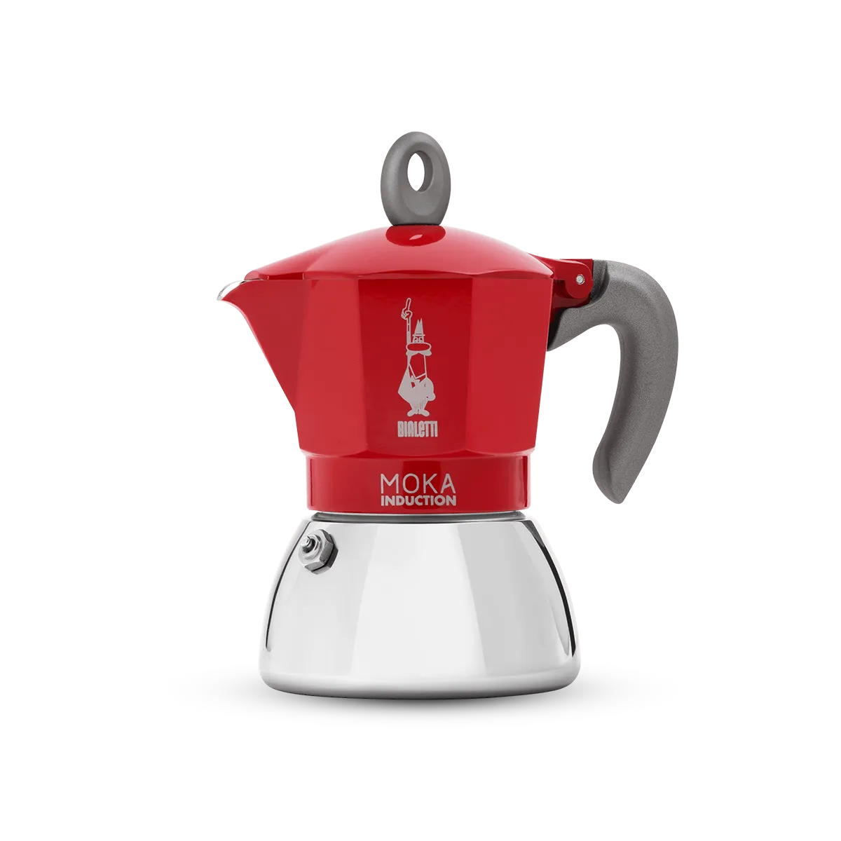 Moka Induction Bialetti - Adatta per Induzione, Gas ed Elettrico, Disponibile in Nero e Rosso