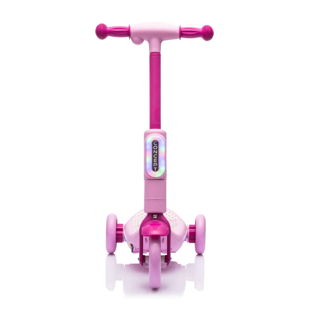 Monopattino Deluxe Elettrico per Bambini + Casco e Ginocchiere Luci a led
