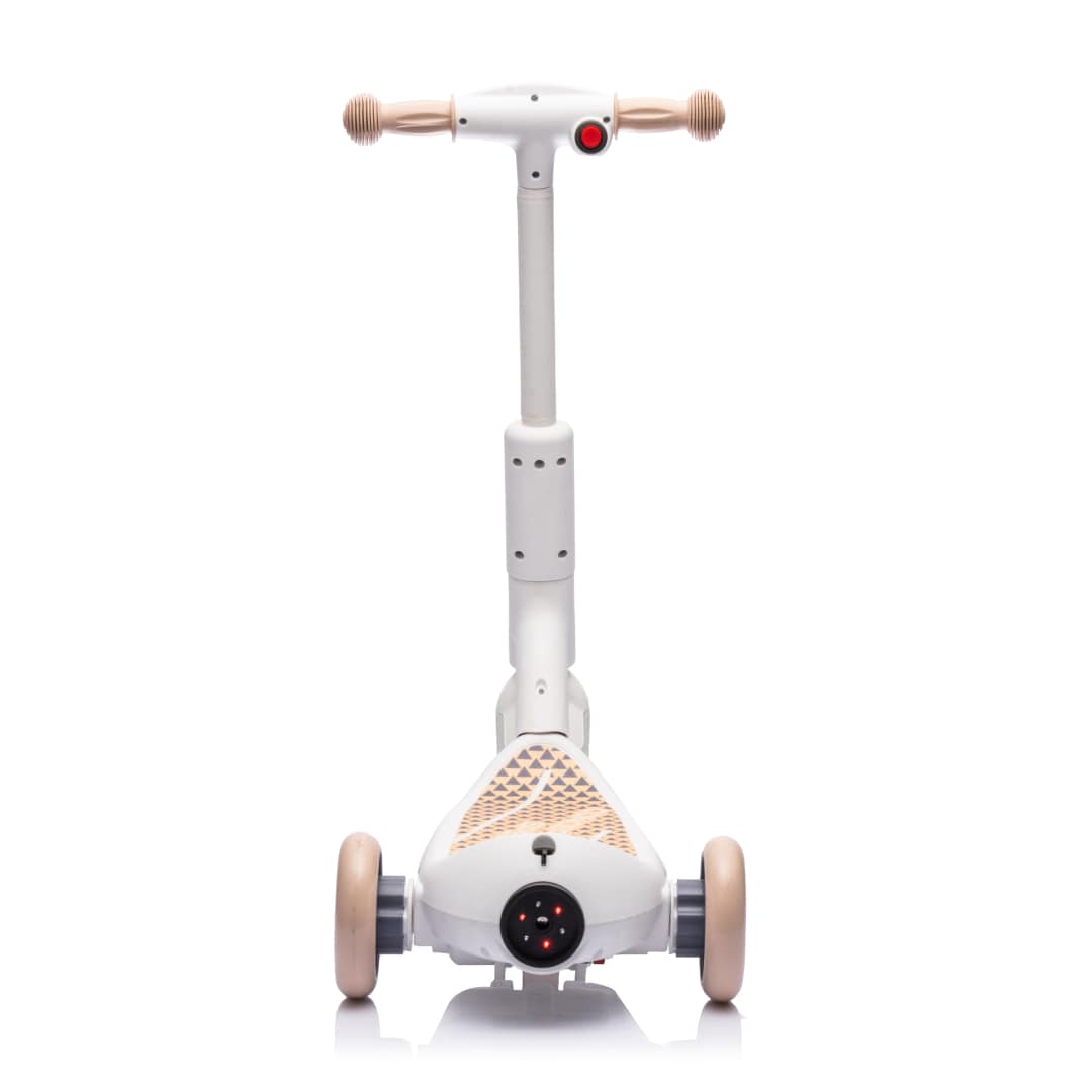 Monopattino Deluxe Elettrico per Bambini + Casco e Ginocchiere Luci a led