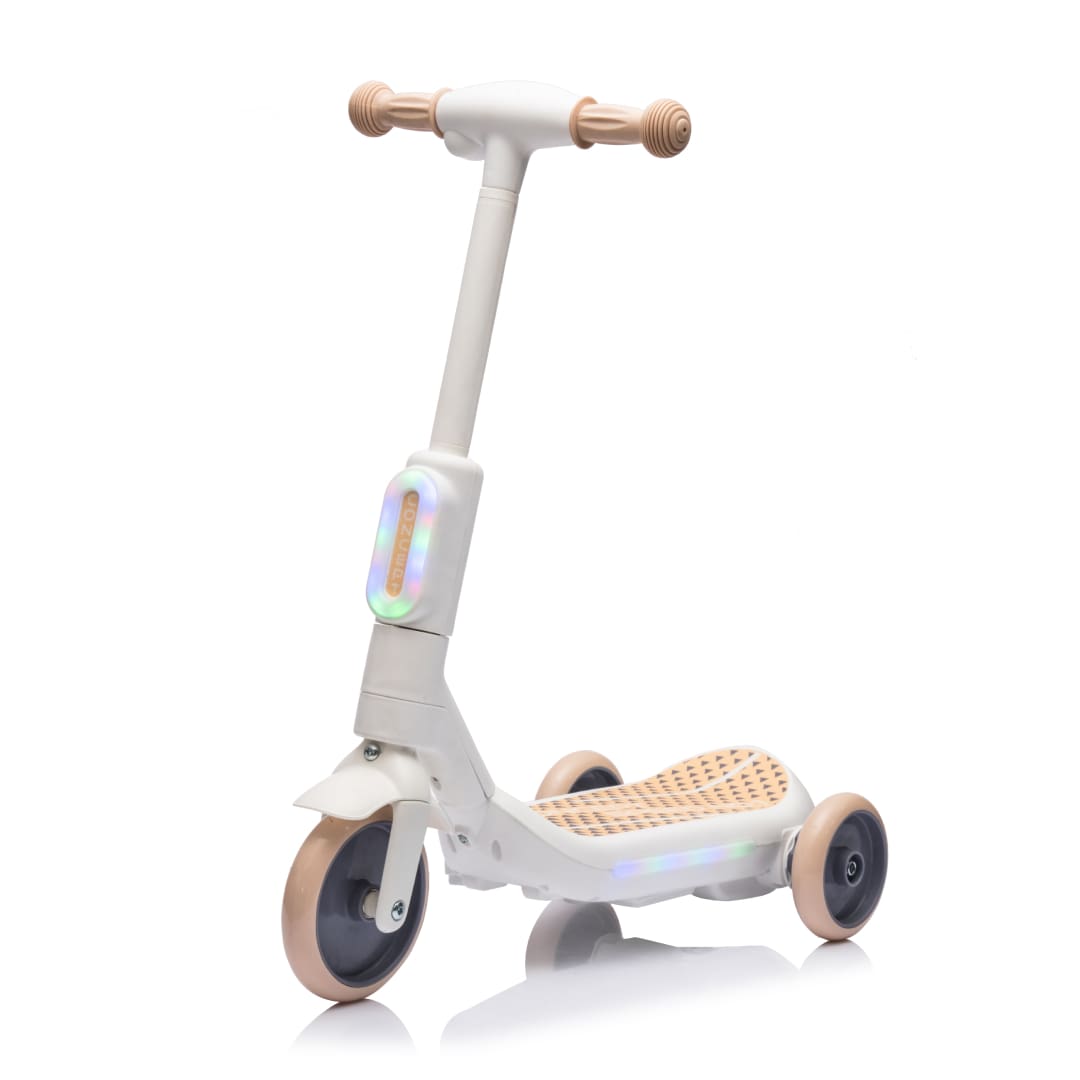Monopattino Deluxe Elettrico per Bambini + Casco e Ginocchiere Luci a led