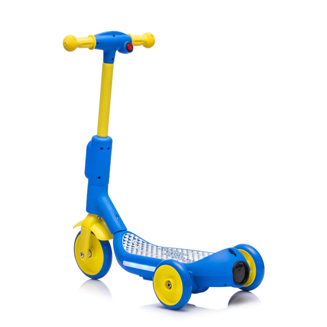 Monopattino Deluxe Elettrico per Bambini + Casco e Ginocchiere Luci a led