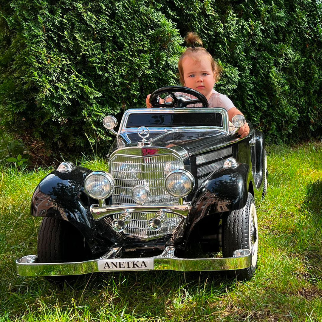 Mercedes Benz Epoca 540K Macchina Elettrica per Bambini 12v FULL OPTIONAL RUOTE IN GOMMA 4X4