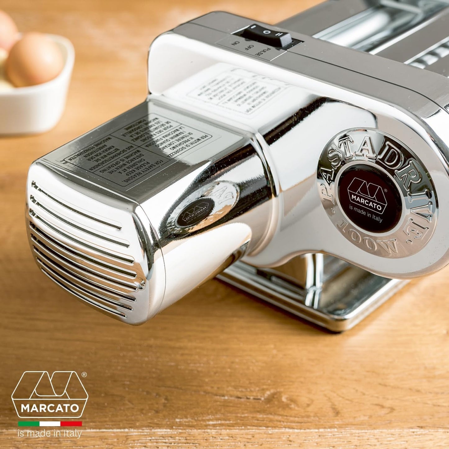 Marcato Pastadrive 220V – Motore per Macchine per Pasta Atlas e Ampia, 100W, Attacco a Baionetta, Made in Italy