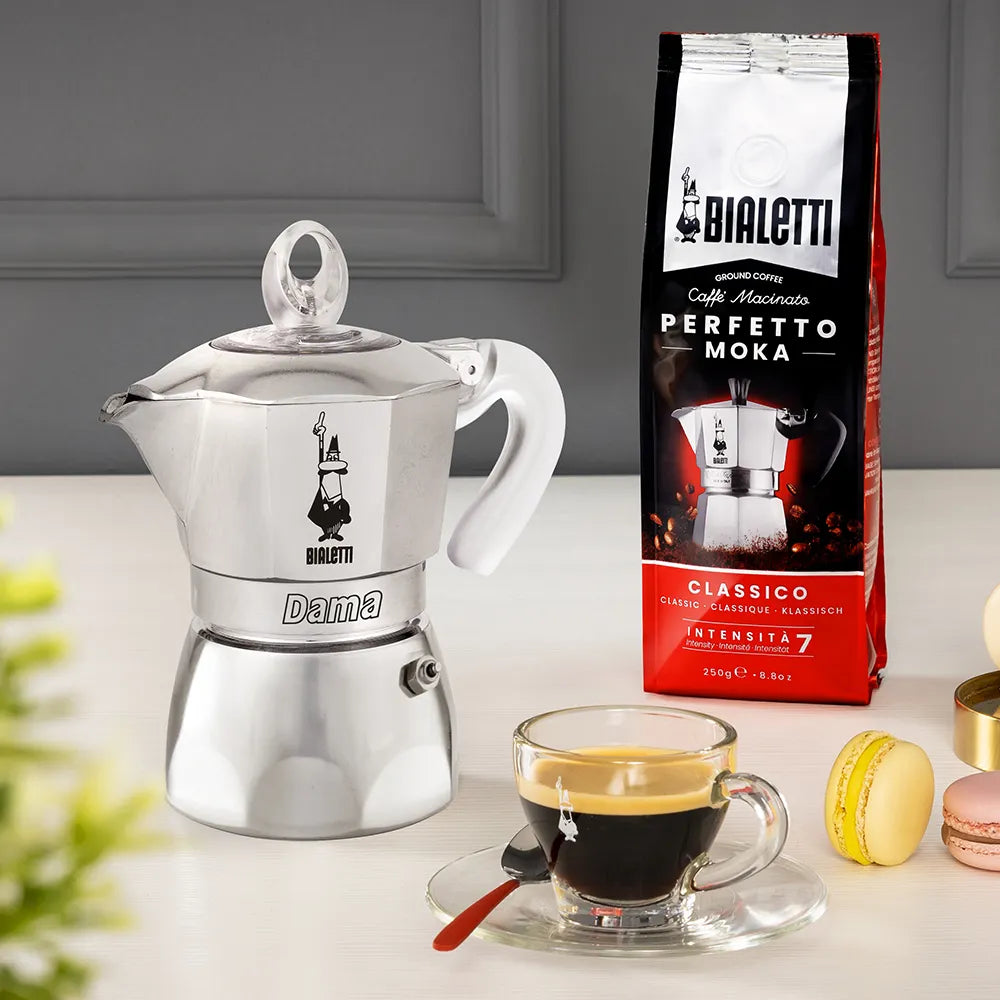 Caffettiera Dama Bialetti Ice - Design Elegante con Coperchio Trasparente, Made in Italy