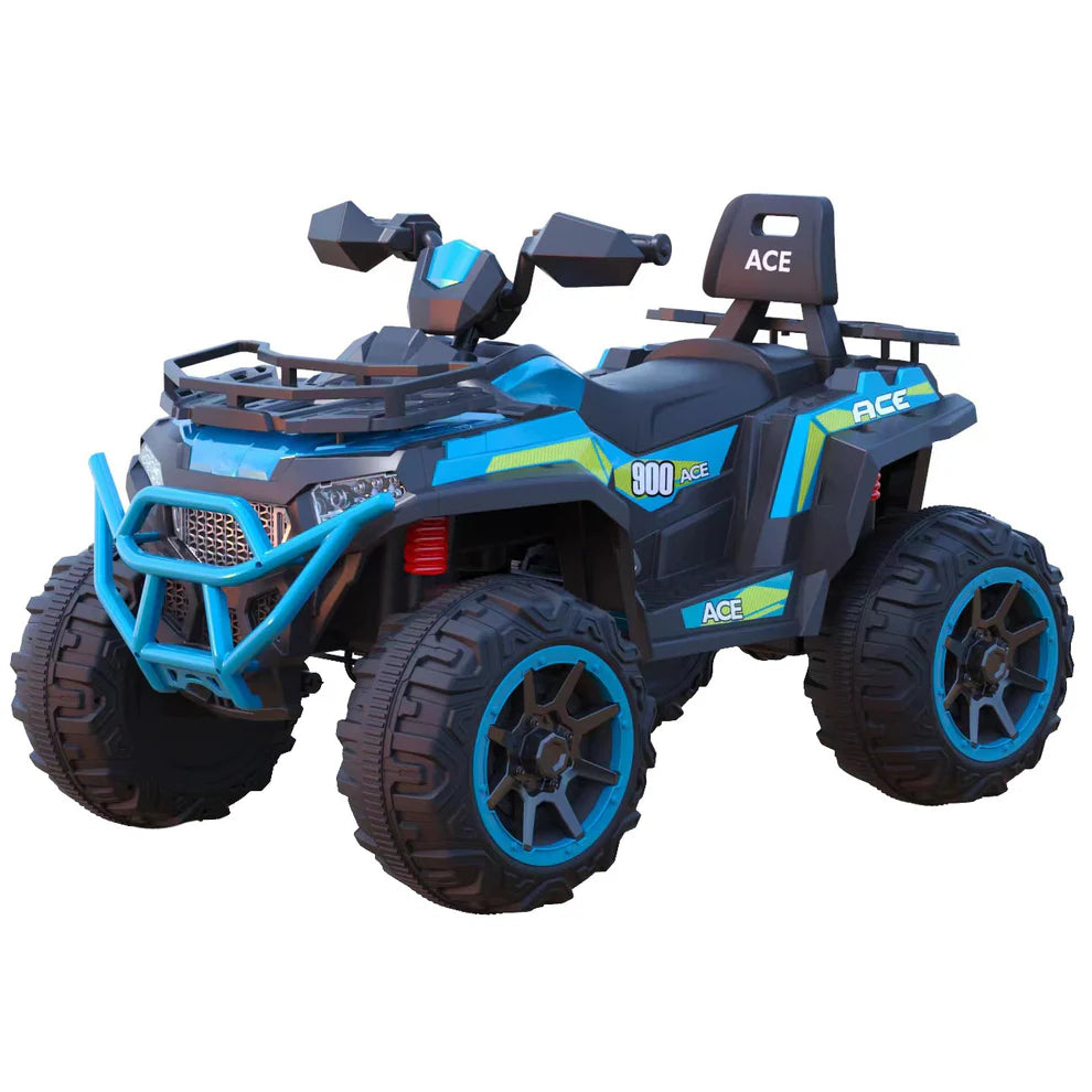 Quad Big Mambo 12V per Bambini – Con Sedile in Pelle, Luci LED e MP3