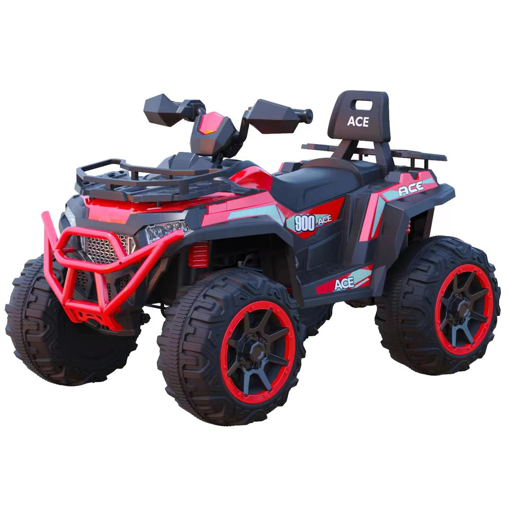 Quad Big Mambo 12V per Bambini – Con Sedile in Pelle, Luci LED e MP3
