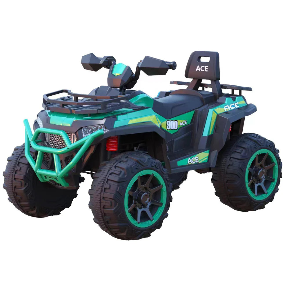 Quad Big Mambo 12V per Bambini – Con Sedile in Pelle, Luci LED e MP3