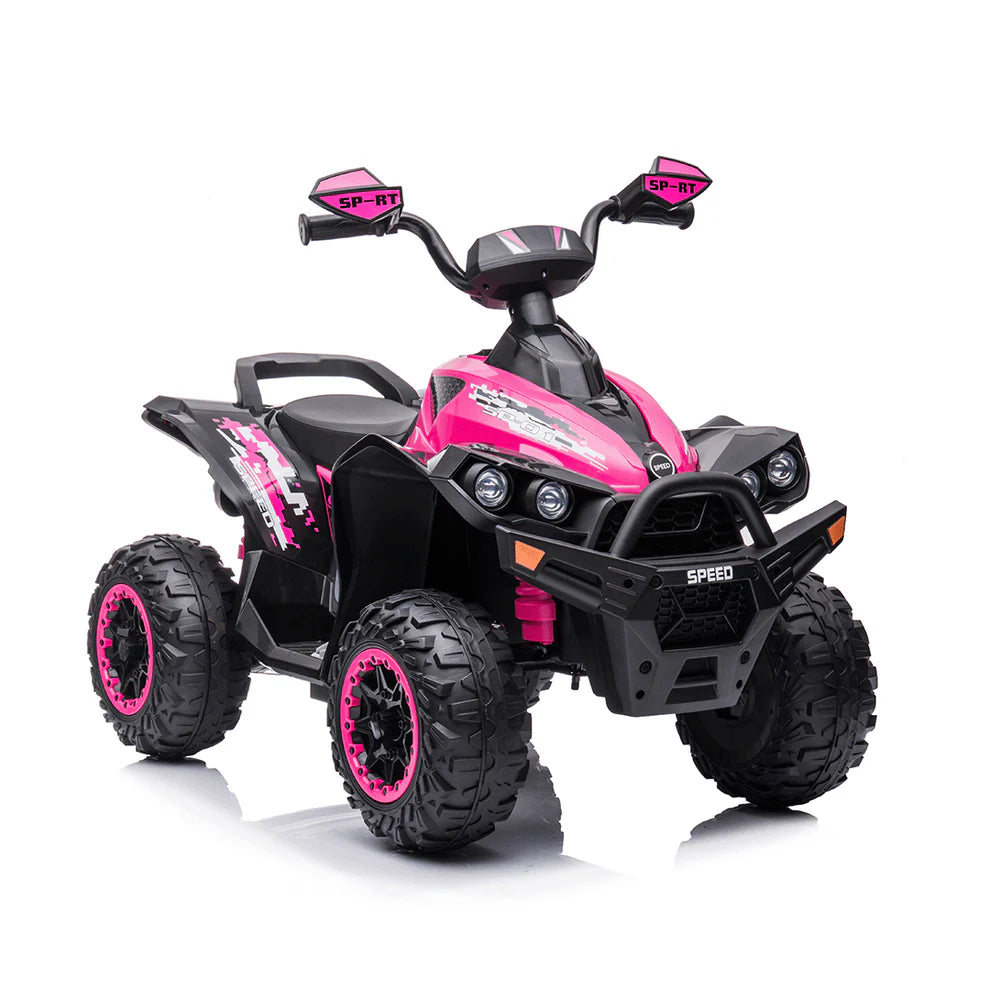Quad Medio Australian 12V per Bambini – Con Sedile in Pelle, Luci LED e Doppio Motore