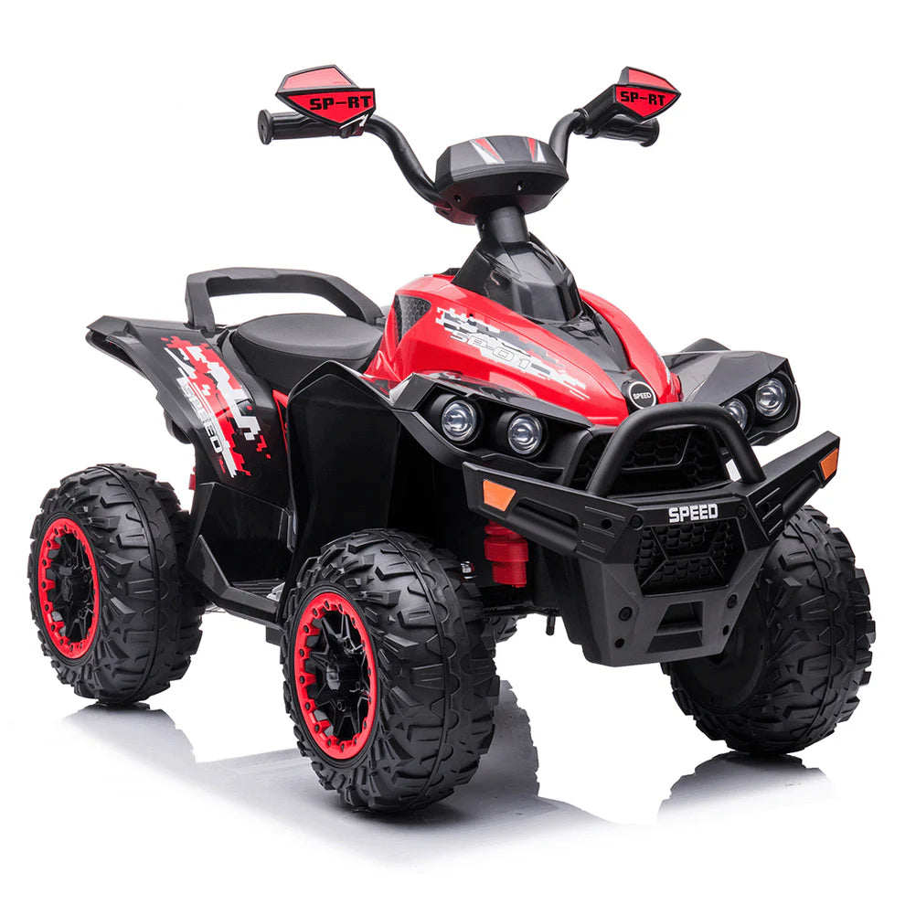 Quad Medio Australian 12V per Bambini – Con Sedile in Pelle, Luci LED e Doppio Motore