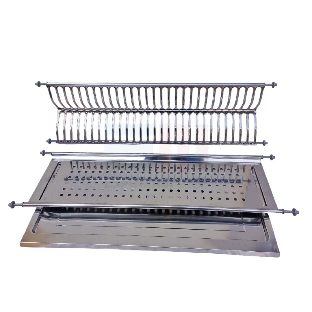 Scolapiatti Acciaio Inox ad Incasso con Raccogli Gocce Varie Misure 56 66 76 86 cm