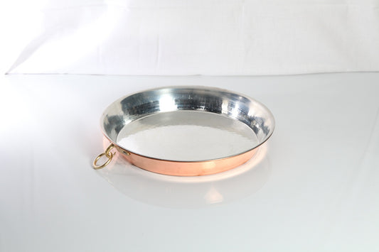 Molde para pasteles tradicional de cobre con aro profesional estañado