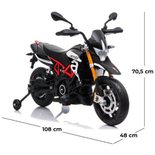 Motocross Aprilia Dorsoduro Motocicletta Elettrica per Bambini 12v Prodotto Ufficiale LIMITED EDITION