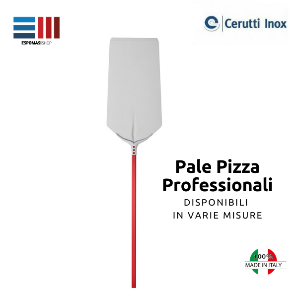 Pala Pizza Rettangolare 40x80 Tulip Piena, Per pizza a Metro, Alluminio Anodizzato, Professionale, Cerutti Made in Italy