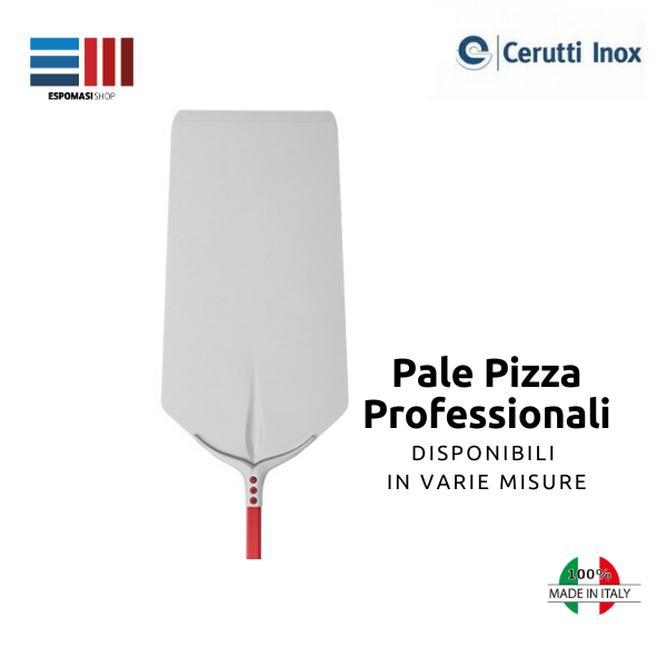 Pala Pizza Rettangolare 40x80 Tulip Piena, Per pizza a Metro, Alluminio Anodizzato, Professionale, Cerutti Made in Italy