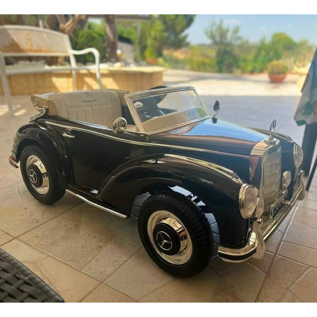 Mercedes 300S Macchina Elettrica per Bambini Epoca Black Full Optional