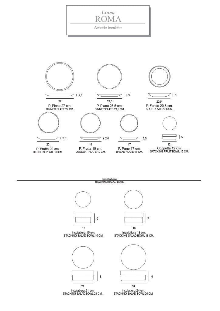 Piatto Bianco Roma Porcellana Saturnia