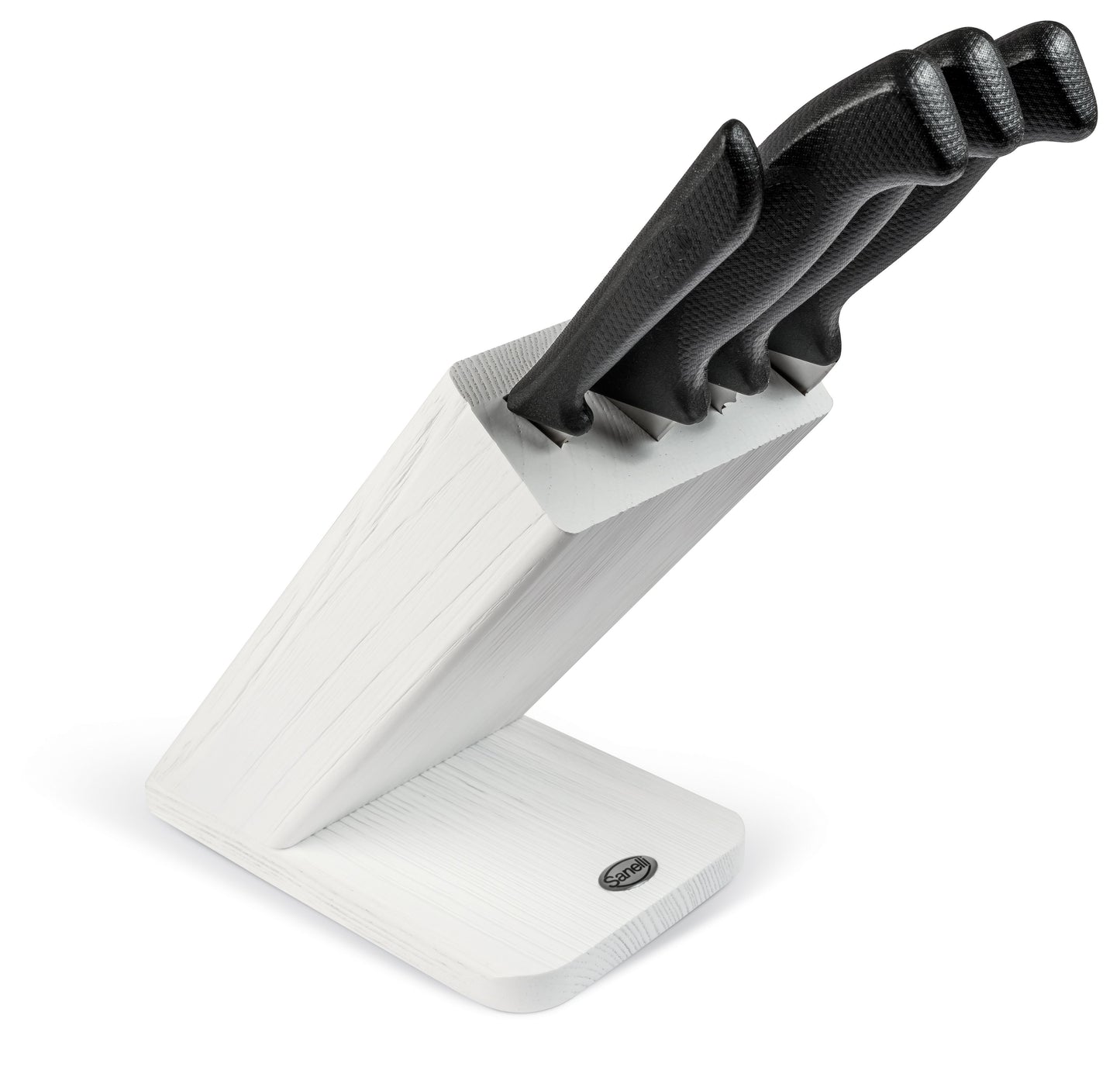 Ceppo Coltelli Obliquo 4 Pezzi Sanelli Skin, Made in Italy Taglienti