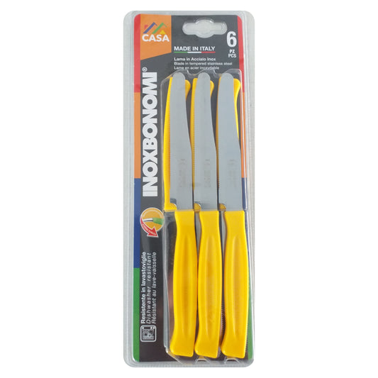 Coltelli da Tavola Set 6 pezzi  Inoxbonomi MADE IN ITALY Taglientissimi