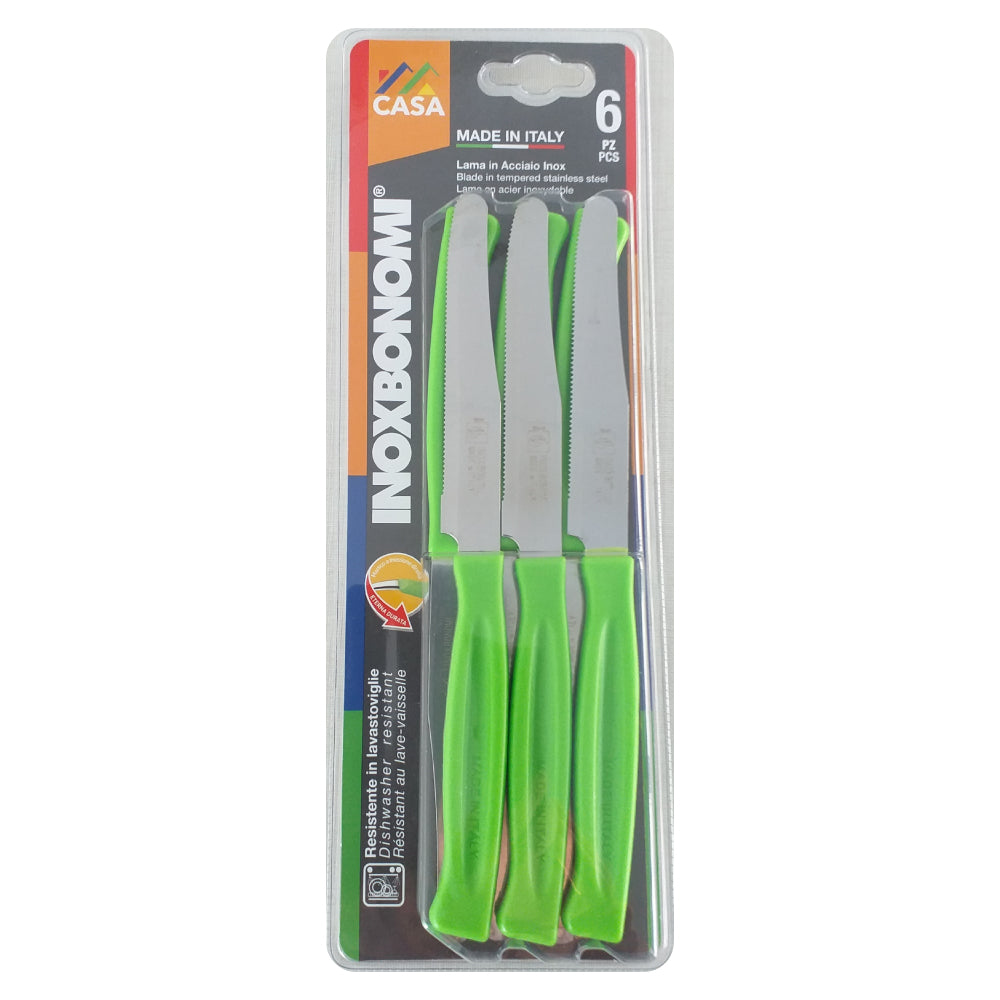 Coltelli da Tavola Set 6 pezzi  Inoxbonomi MADE IN ITALY Taglientissimi