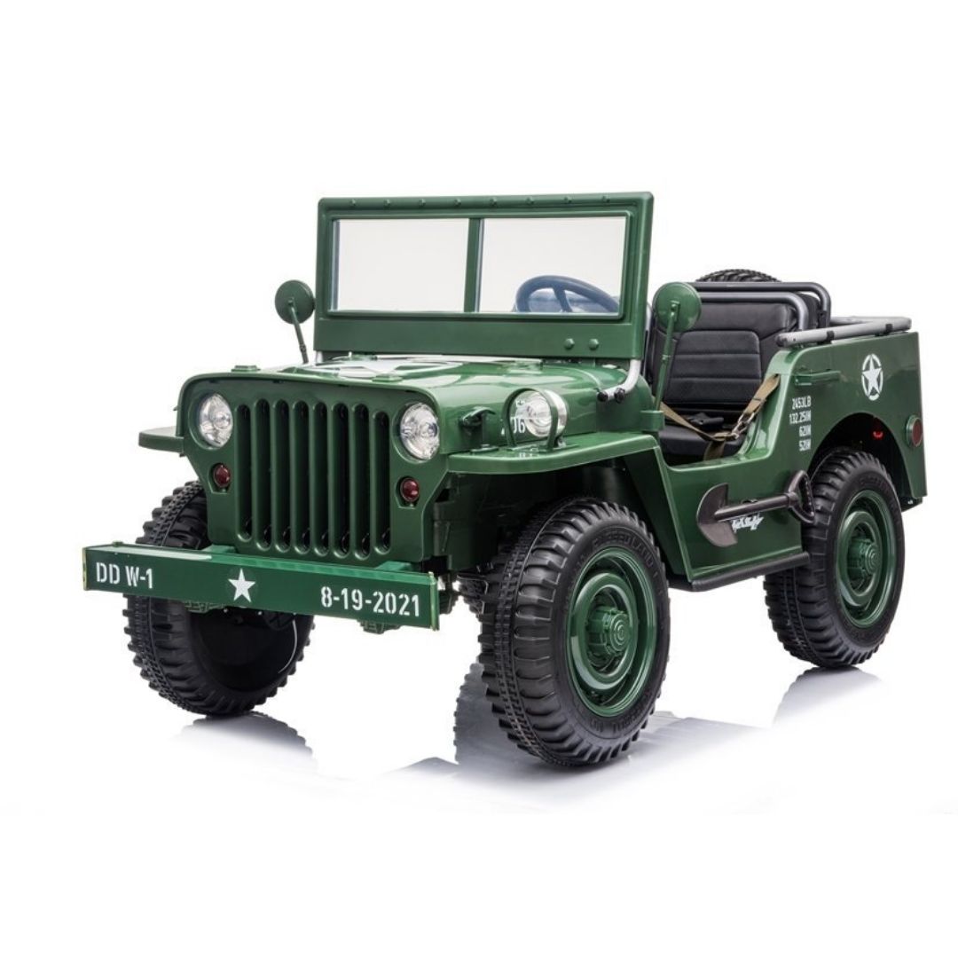Military Jeep JH101 Electric Car for Children 3 seats 4X4 Extralarge