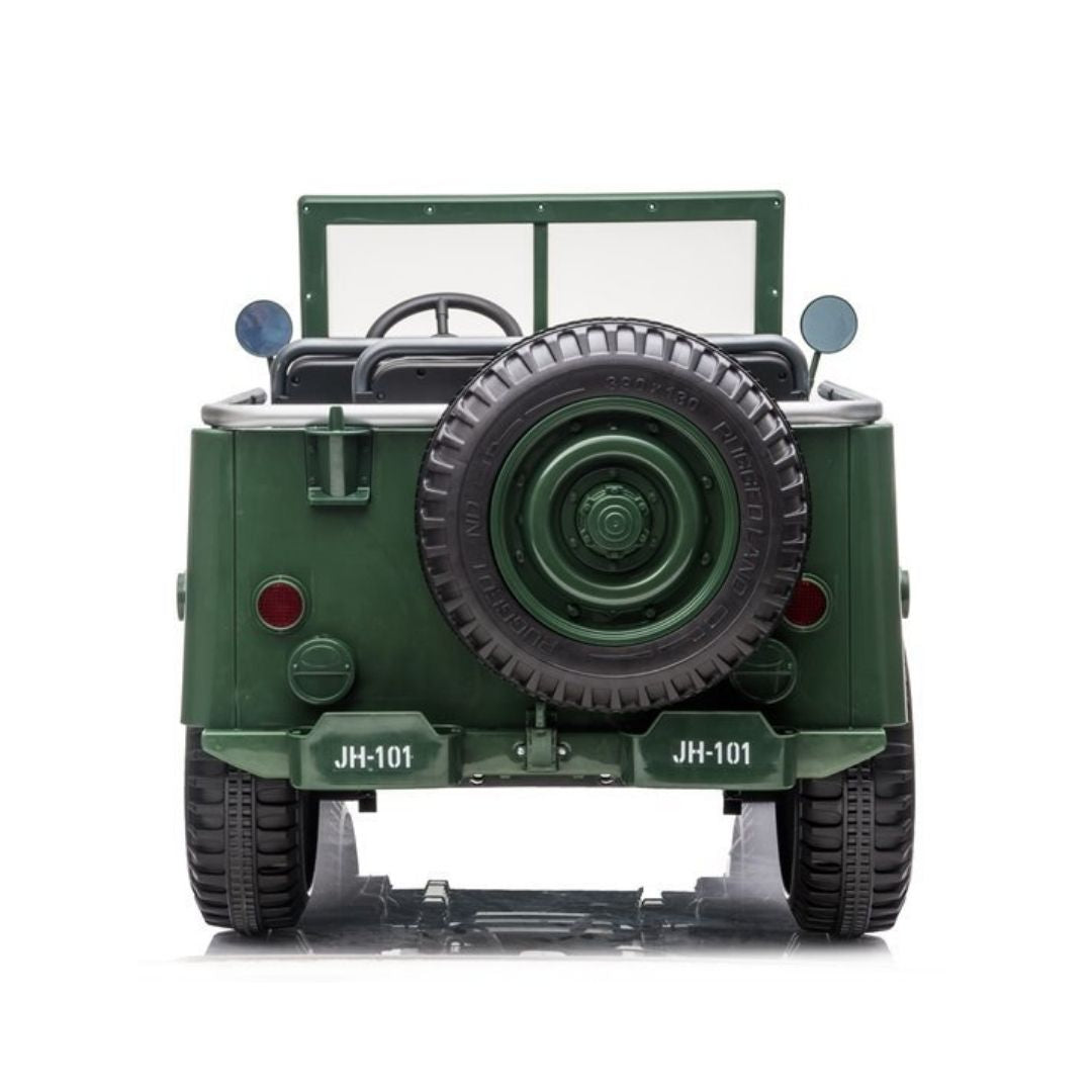 Military Jeep JH101 Electric Car for Children 3 seats 4X4 Extralarge