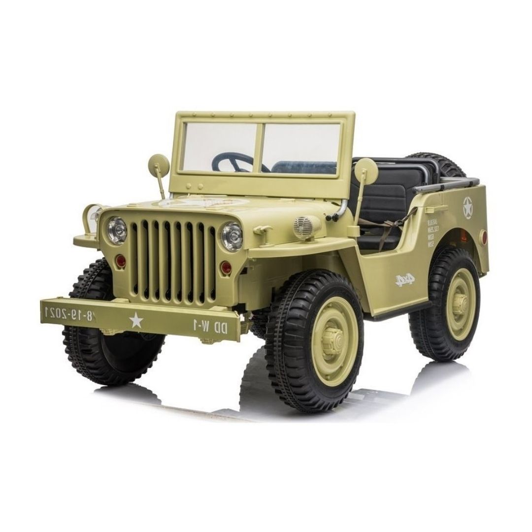 Military Jeep JH101 Electric Car for Children 3 seats 4X4 Extralarge
