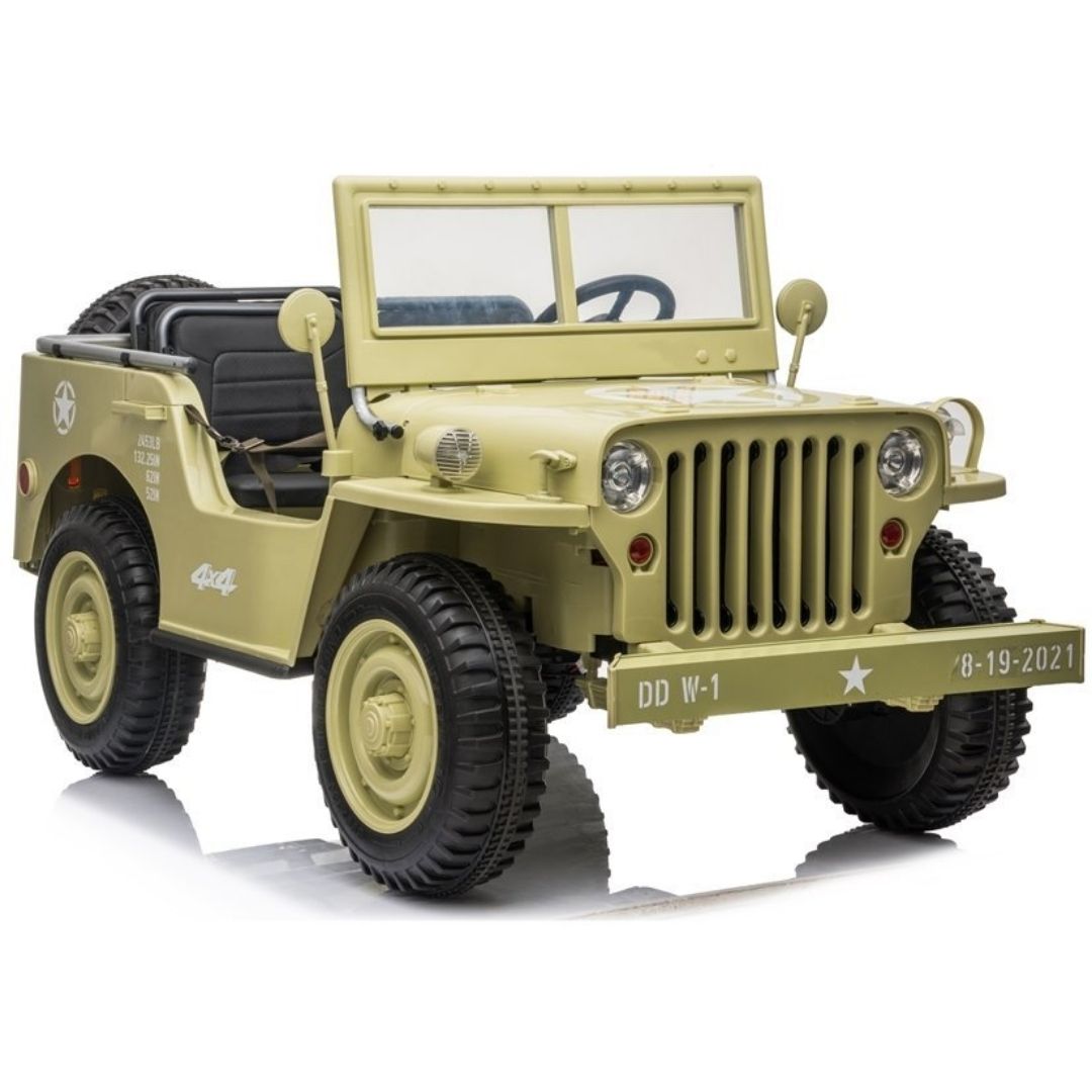 Military Jeep JH101 Electric Car for Children 3 seats 4X4 Extralarge