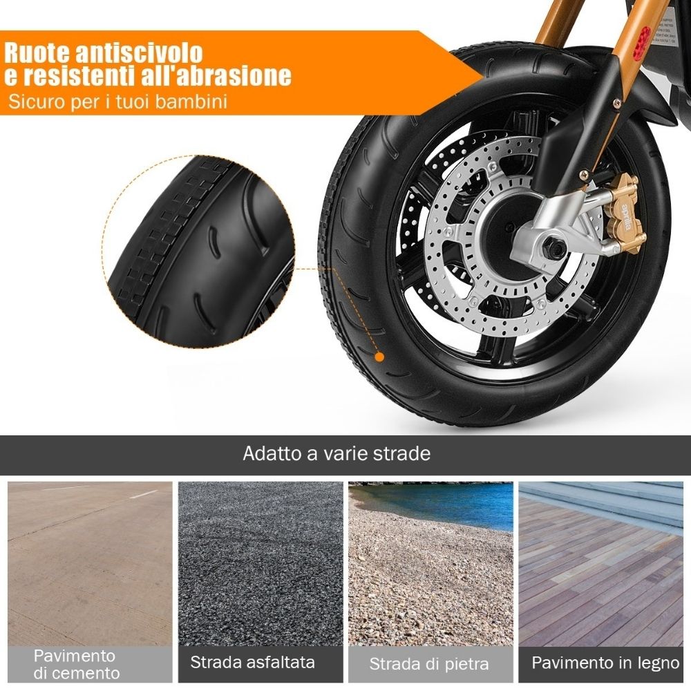 Motocross Aprilia Dorsoduro Motocicletta Elettrica per Bambini 12v Prodotto Ufficiale LIMITED EDITION
