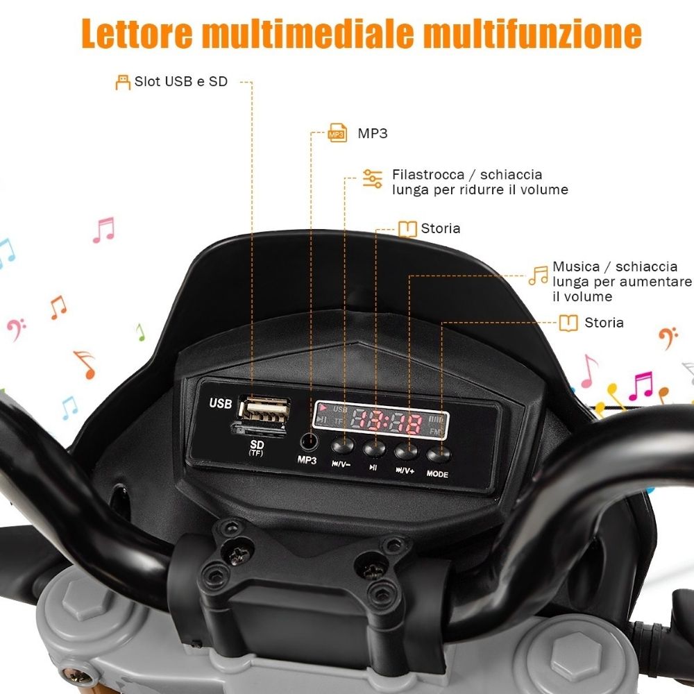 Motocross Aprilia Dorsoduro Motocicletta Elettrica per Bambini 12v Prodotto Ufficiale LIMITED EDITION