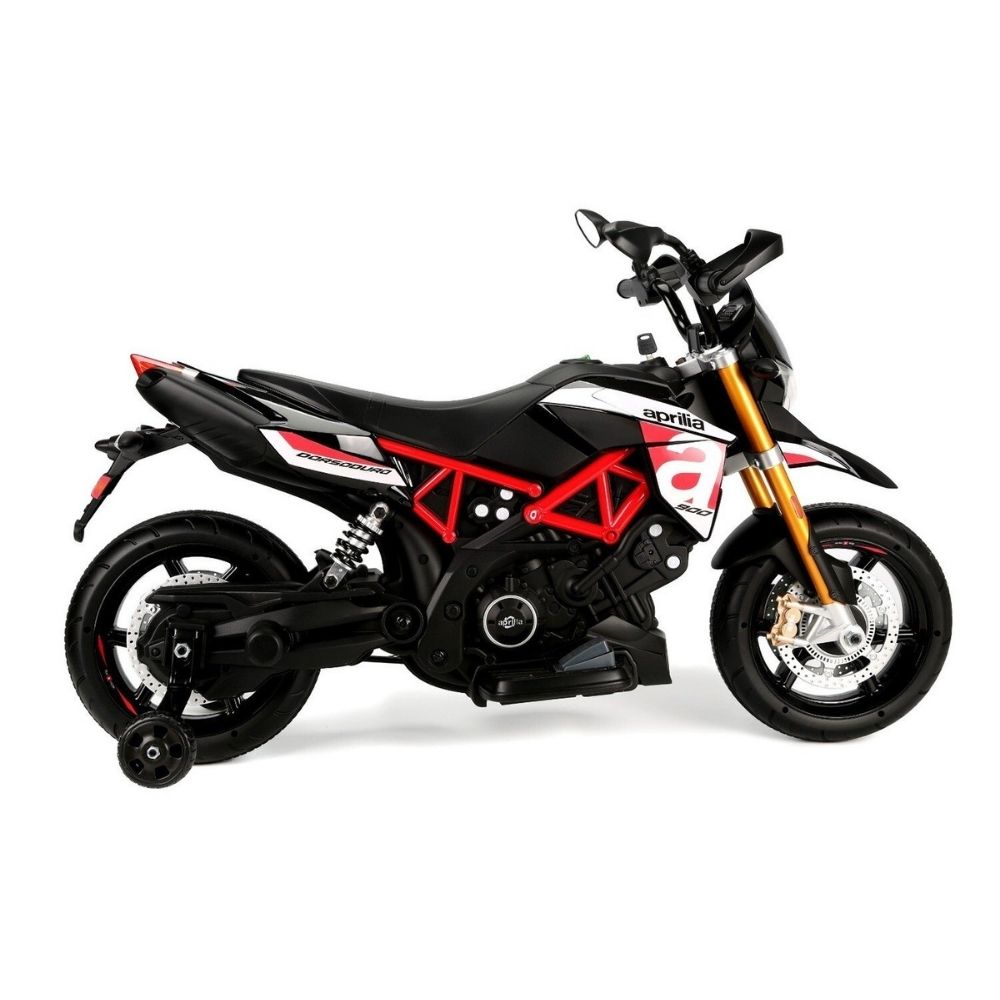 Motocross Aprilia Dorsoduro Motocicletta Elettrica per Bambini 12v Prodotto Ufficiale LIMITED EDITION