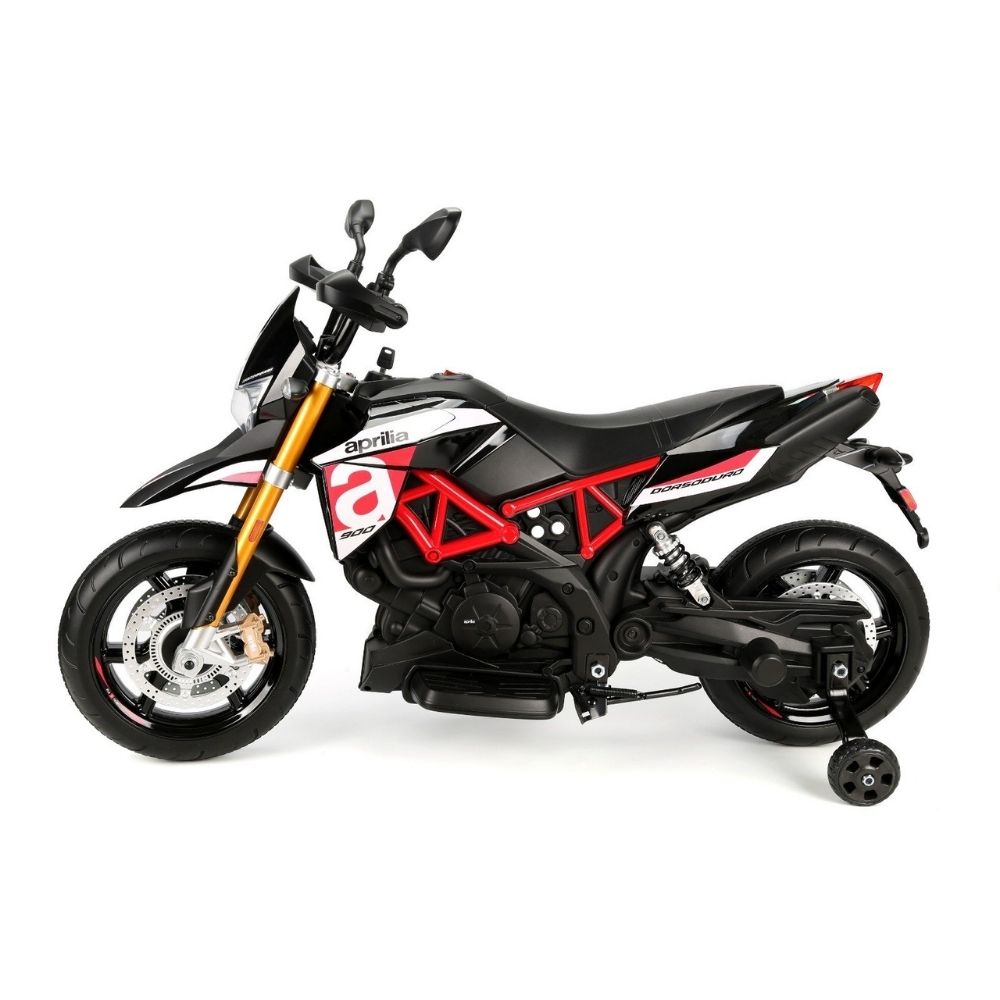 Motocross Aprilia Dorsoduro Motocicletta Elettrica per Bambini 12v Prodotto Ufficiale LIMITED EDITION