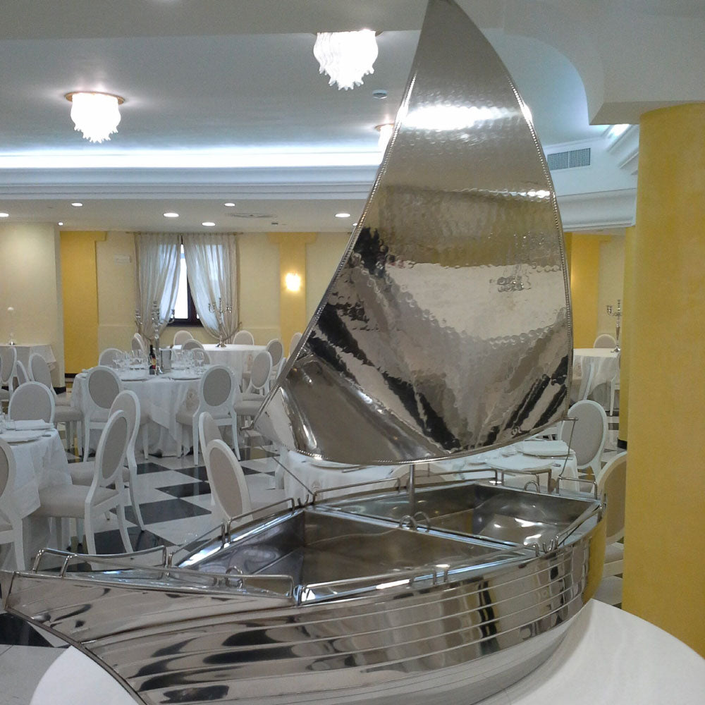 Stainless steel boat for buffet