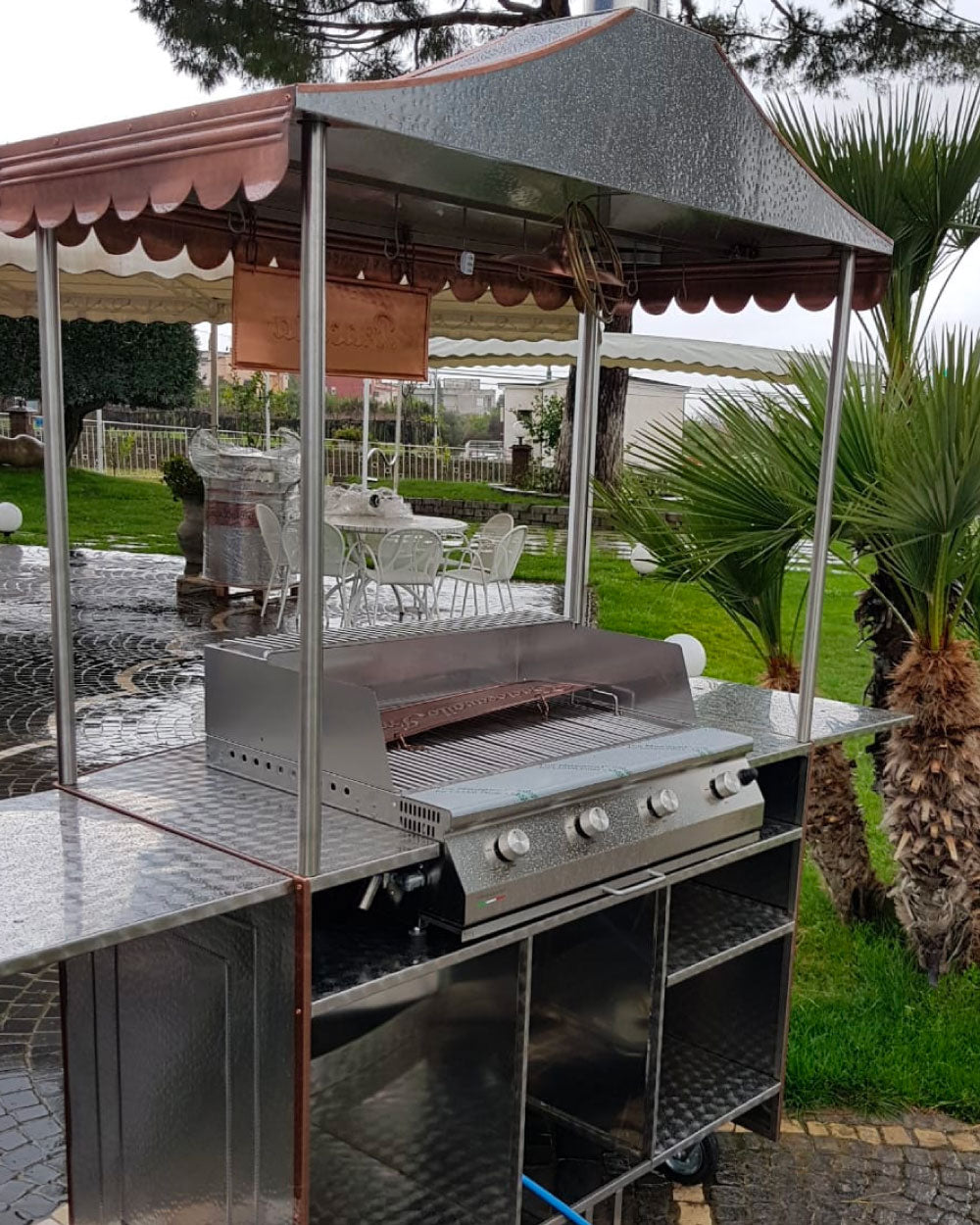 Carrettino Bracerìa in acciaio inox
