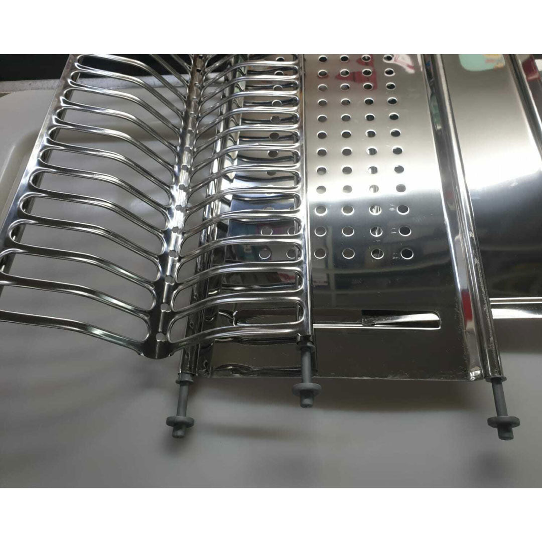 Scolapiatti Acciaio Inox ad Incasso con Raccogli Gocce Varie Misure 56 66 76 86 cm