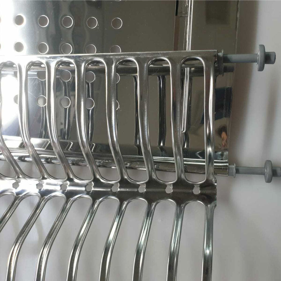 Scolapiatti Acciaio Inox ad Incasso con Raccogli Gocce Varie Misure 56 66 76 86 cm