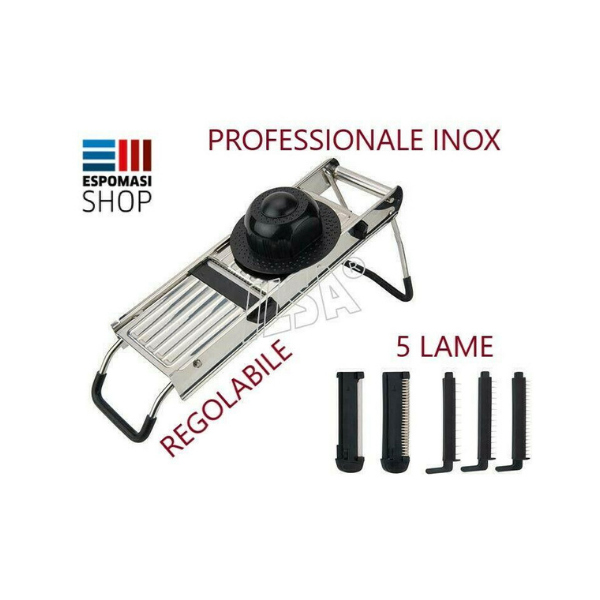 Affettaverdure Mandolina Ilsa con 5 Lame Inox Professionale 18/10