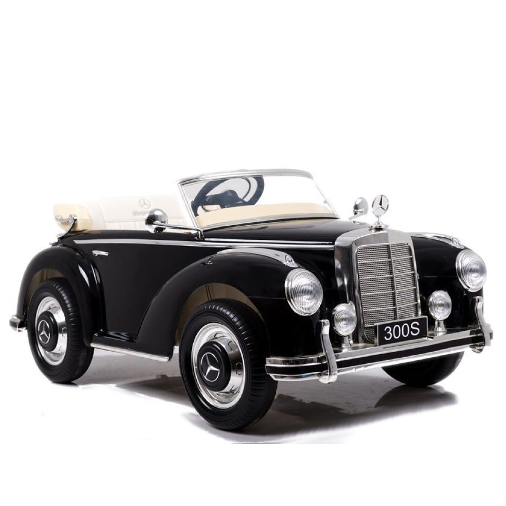 Mercedes 300S Macchina Elettrica per Bambini Epoca Black Full Optional