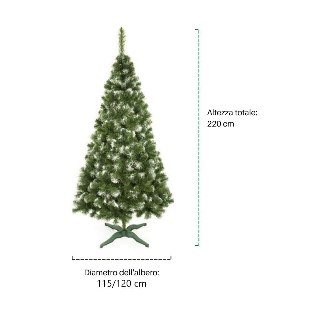 Albero di Natale Artificiale con Neve - 220 cm