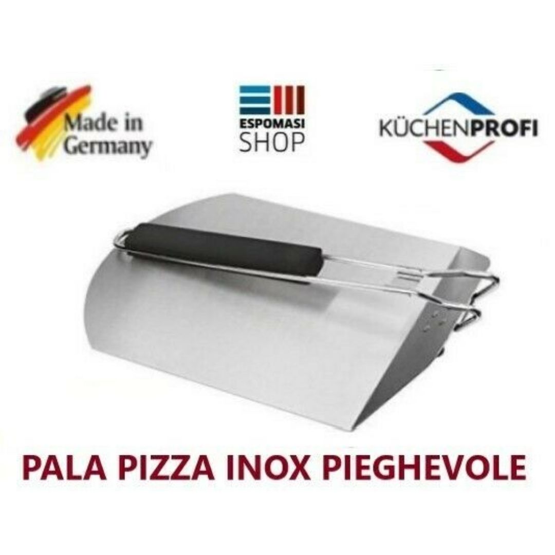 Pala para pizza de acero inoxidable con mango plegable